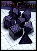 Dice : Dice - Dice Sets - Q workshop Call of Cthulhu Black and Blue - Gen Con Aug 2015